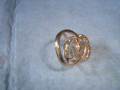 ПОЗЛАТЕН МОДЕН АРТ ПРЪСТЕН с ГОЛЯМ КРАСИВ ЮВЕЛИРЕН КРИСТАЛ и ЦИРКОНИ 6794, снимка 10