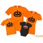 Семеен комплект тениски Хелоуин Pumpkin Grunch, снимка 1