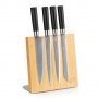 Луксозна магнитна бамбукова Стойка за ножове Klarstein, наклонена, за 4-6 ножа, неръждаема стомана