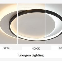 Луксозна LED лампа висок клас плафон димируема три цвята кръг, снимка 2 - Лампи за таван - 41680406