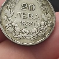 20 лв 1930 г сребро

, снимка 2 - Нумизматика и бонистика - 41706797
