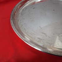 Стар посребрен Поднос Lambidis Original Silverware /31 см./, снимка 9 - Антикварни и старинни предмети - 44383481