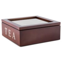 Дървена кутия за чай  венге, снимка 6 - Кутии за съхранение - 42500717