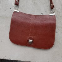 Стара Дамска кожена чанта Балкан, снимка 2 - Антикварни и старинни предмети - 42357492