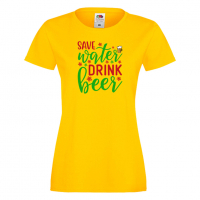 Дамска тениска Save Water Drink Beer,Празник,Бира,Бирфест,Beerfest,Подарък,Изненада, снимка 8 - Тениски - 36374623