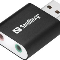 Външна звукова карта Sandberg USB to Sound Link, снимка 2 - Други - 41018631