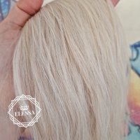 Дълга Светло Рус Млечен Микс Цвят Чуплива Опашка за Коса със Стопер КОД С815, снимка 6 - Аксесоари за коса - 42134705