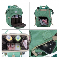 Чанта за повиване, Зелена, снимка 2 - Пелени, памперси - 36268196