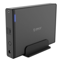 Orico кутия за диск Storage - Case - 3.5 inch Vertical, USB3.1 Type-C, Power adapter, UASP, black - , снимка 3 - Външни хард дискове - 44783871