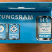 Комплект халогенни крушки Tungsram H1 Sportlight Extreme 5000K 12V 55W, снимка 2 - Части - 36090329