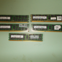 8.Ram DDR3 1333 Mz,PC3-10600R,4Gb,SAMSUNG.ECC Registered,рам за сървър.Кит 5 Броя, снимка 1 - RAM памет - 44697048