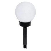 Градинска лампа, бял LED, с акумулаторна батерия, 14см, снимка 2 - Външни лампи - 35864946