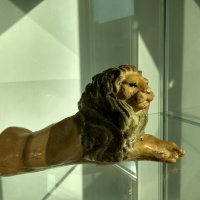 Стара , българска статуетка на лъв .Размер 20 см.Малки фигурки на животни от стрелбище . , снимка 8 - Статуетки - 42001586