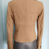 Дизайнерско сако / яке от естествен мек набук "Arma"®leather / малък размер , снимка 6 - Сака - 36148932