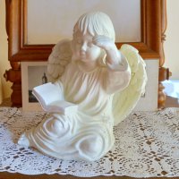 Ангел пазител, статуетка, полирезин, снимка 2 - Антикварни и старинни предмети - 41797985