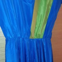 Синя копринена дамска рокля, снимка 2 - Рокли - 42475520