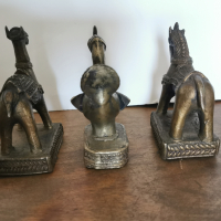 Персийски Бронзови Статуетки 3 броя, снимка 3 - Антикварни и старинни предмети - 36320681