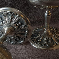 КРАСИВИ Чаши чаша сребърни с позлата за вино и шампанско 19 век, снимка 6 - Антикварни и старинни предмети - 36281299