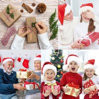 Нови Намалени Коледни хартиени етикети 100 броя за подаръци декорация, снимка 7 - Други - 39371889