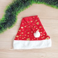 3203 Коледна шапка с елхички и звезди, 43 x 29 cm, снимка 2 - Шапки - 38716673