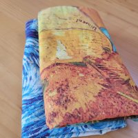 Платнена торбичка,чанта Ван Гог картини- Слънчогледите и Звездна нощ, снимка 2 - Чанти - 41844397