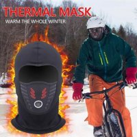 поларена маска за ски сноуборд черна с дишащата и мрежеста конструкция, снимка 10 - Шапки - 41769837