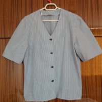Пепитена блузка, снимка 2 - Ризи - 42433454