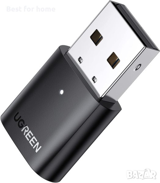 UGREEN USB Bluetooth адаптер за компютър, 5.0 Bluetooth донгъл приемник [Windows 11/10/8.1 без драйв, снимка 1