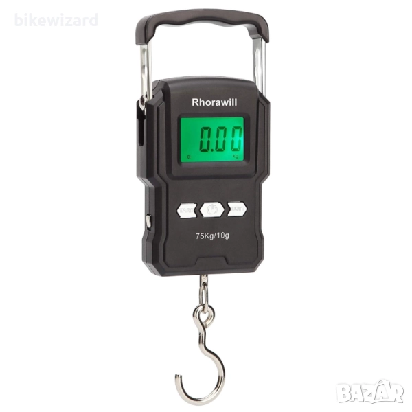 Rhorawill 165lb / 75kg Висящ кантар за багаж Цифров кантар за куфари с ролетка НОВ, снимка 1
