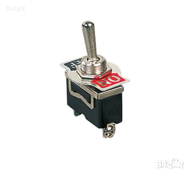 Ключ с лост 2pin и 2 положения черен 250V 15A Ф12mm, снимка 1