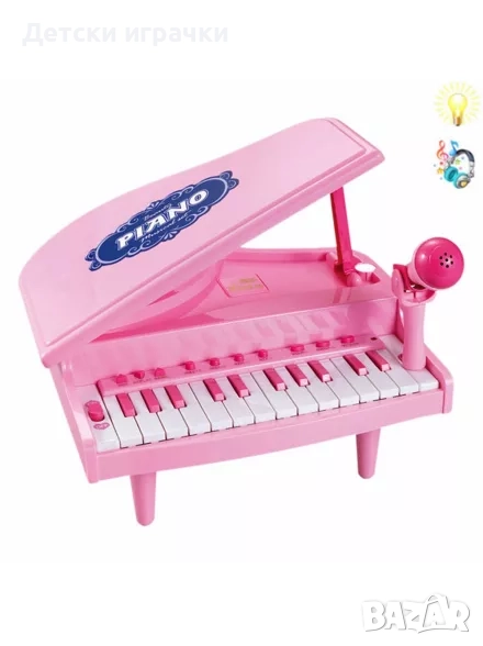 Детско пиано с микрофон, музикална играчка , снимка 1
