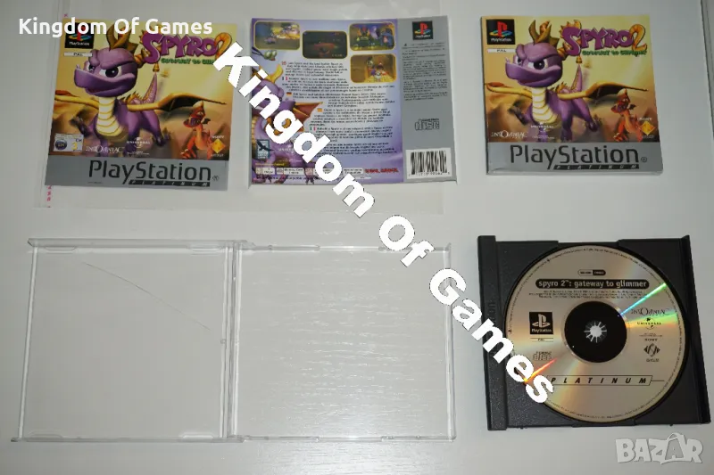 Рядка Игра за PS1 Spyro 2: Gateway to Glimmer Platinum PAL ТЕСТВАНА И РАБОТЕЩА, снимка 1
