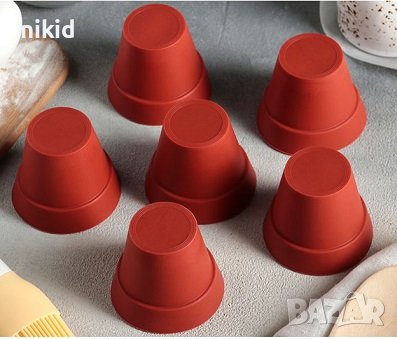 саксия саксии саксийки силиконови форми форма молд кексче кексчета мъфини мъфин десерт десерти гипс , снимка 1