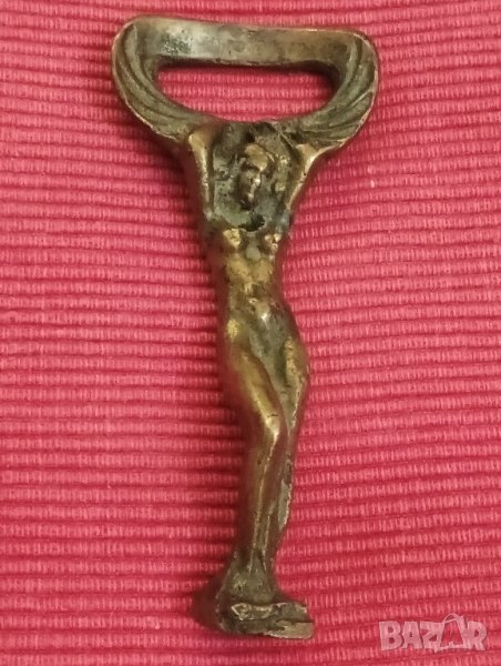 Стара месингова отварячка женско тяло. , снимка 1