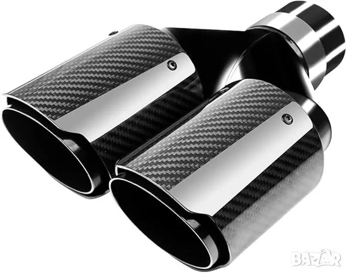 Двойна изпускателна тръба с карбон, снимка 1