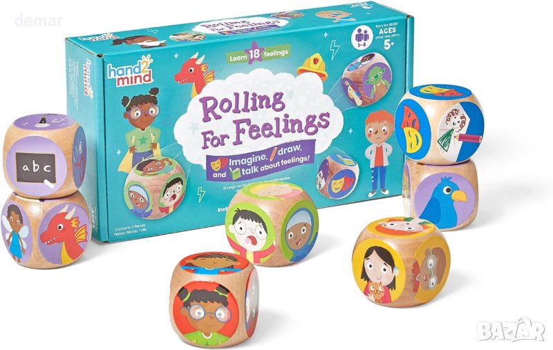 Учебни ресурси Rolling For Feelings Игра със зарове, Възраст 5+, 8 части, снимка 1