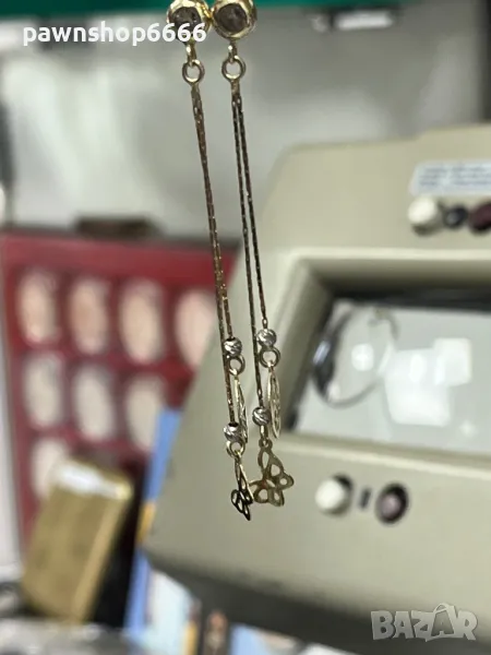 Златни обеци 14 карата, снимка 1