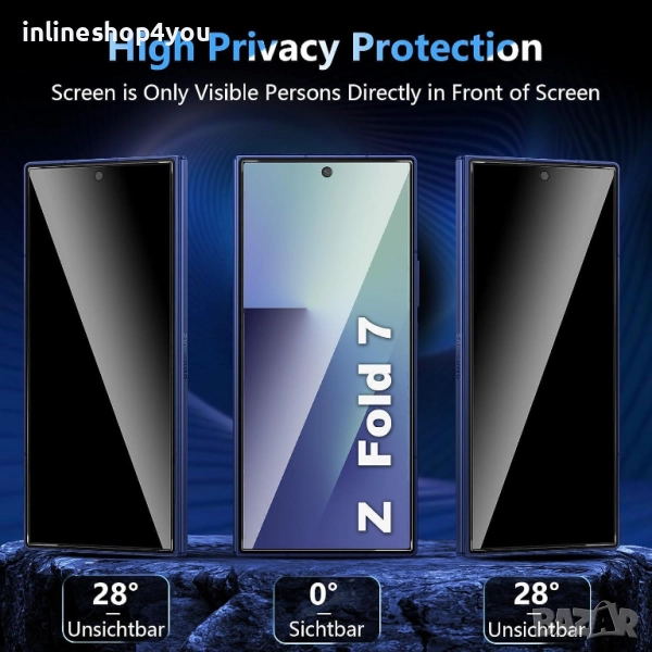 Матов Privacy Хидрогел Протектор за Дисплей за Samsung Galaxy Z Fold7, снимка 1