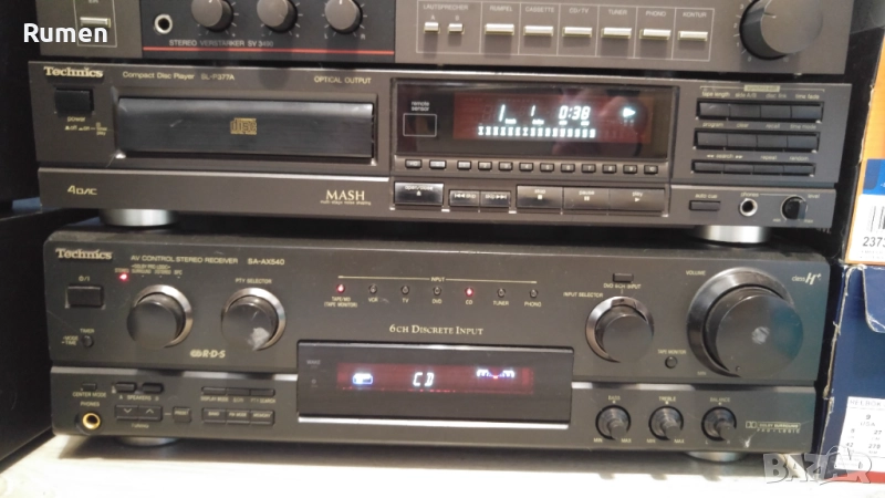Technics sa ax 540 + Technics SL P377A, снимка 1