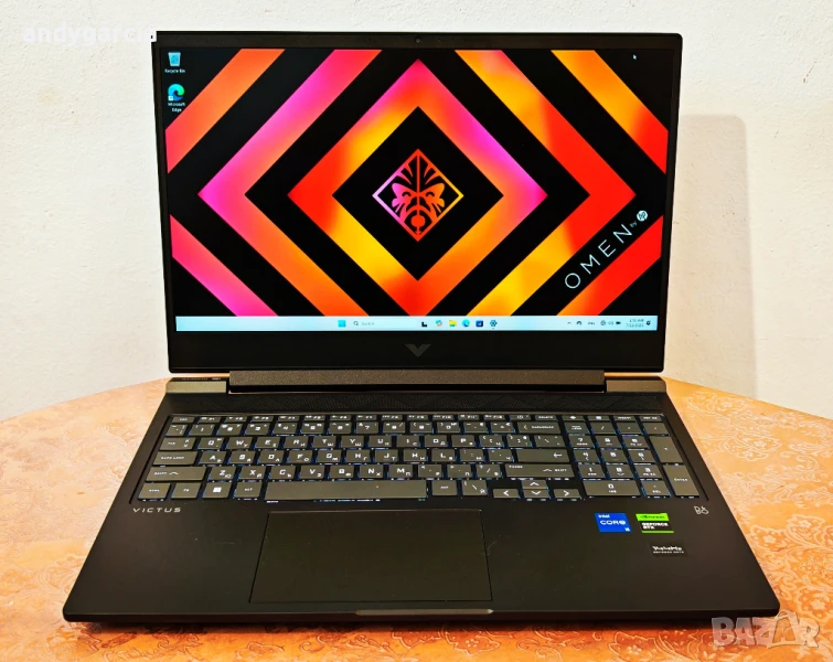 NVidia RTX 4050 6GB/Core i5-13500H/16GB RAM/1TB NVMe SSD/16' Full HD IPS 144Hz/HP Victus 16 НОВ, снимка 1
