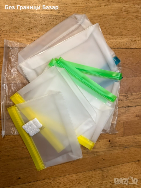 Нов Комплект zip торбички различни размери за съхранение храна хладилник фризер, снимка 1
