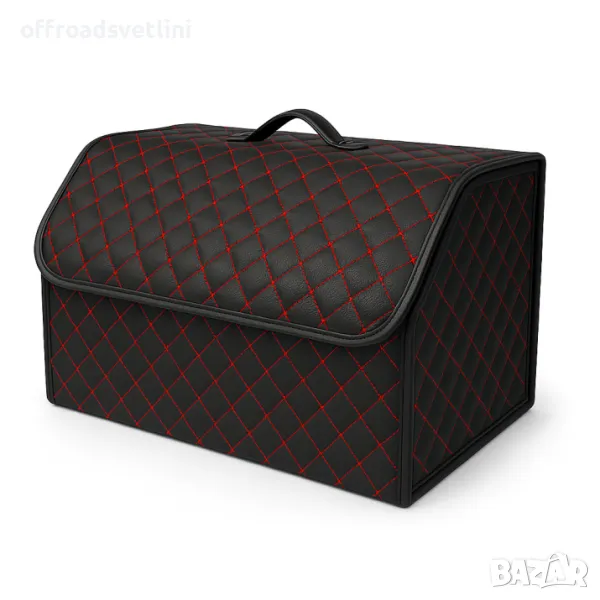 Черно с червено органайзер за багажник кутия за съхранение 55x30x30 см, снимка 1