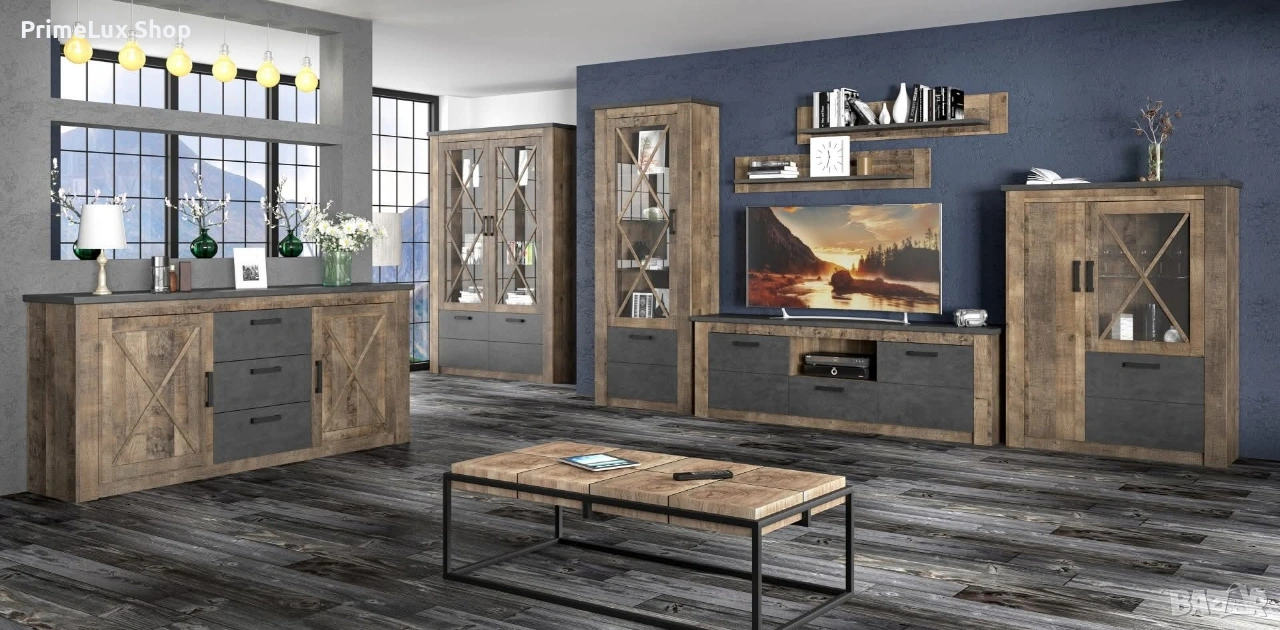 GEORGIA 2Д1Ш ТВ шкаф колониален дъб/матера , снимка 1