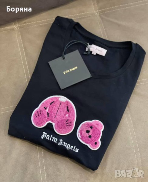 НАМАЛЕНА - Palm Angels нова с етикет тениска с мече, снимка 1