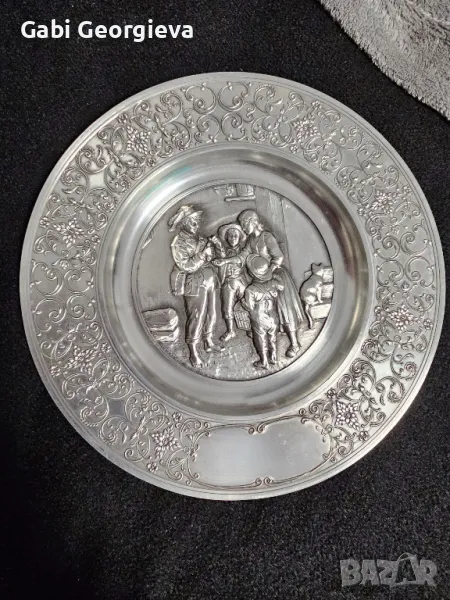 Пано,чиния за стена от калай Германия, снимка 1