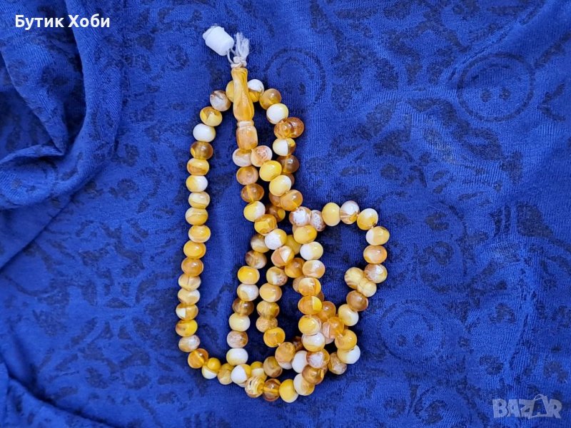 Броеница имитация на кехлибар, снимка 1