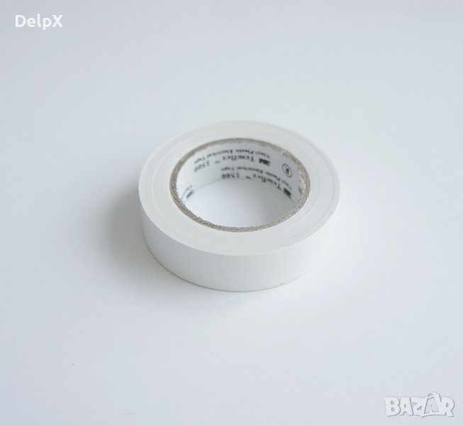 PVC, изолирбанд лента, бяла, 15mm, 10m, снимка 1