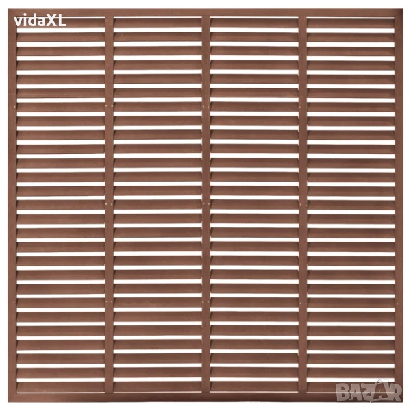 vidaXL Ограда с ламели, WPC, 180x180 см, кафява(SKU:318106), снимка 1