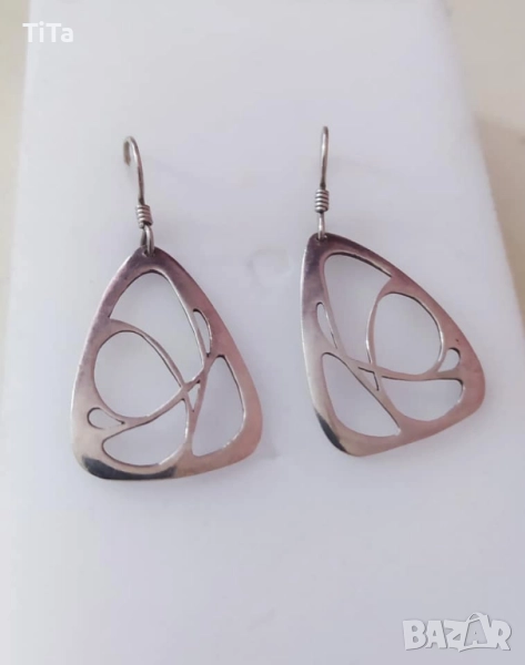 Ефектни сребърни обеци 925, снимка 1
