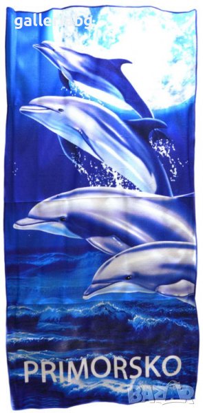 Плажна хавлия с делфини, снимка 1